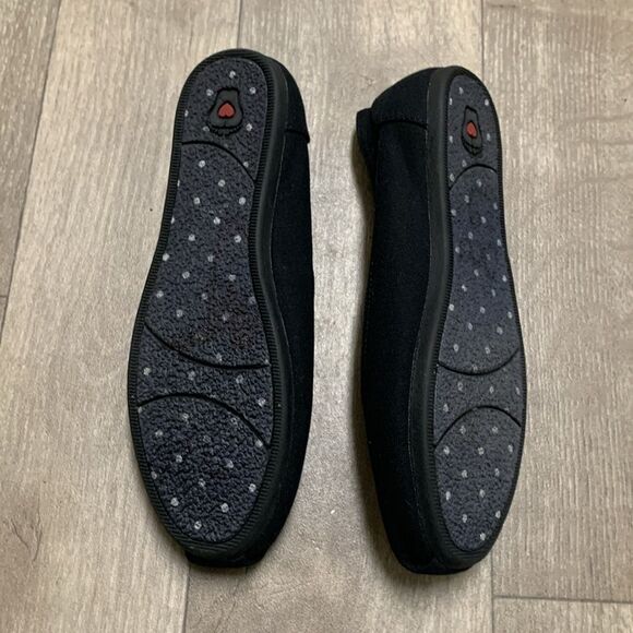 BOBS By Skechers Comfort Minimalist Black Ballet Slip On Canvas Shoes - Picture 7 of 7